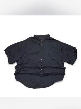 OutDoor Brand Cotton Linen Blend Herringbone Pattern Button Down